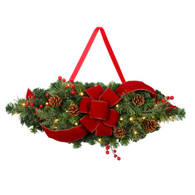 Hafner Lighted Faux Pinecone Swag