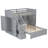 Twin Over Full Bunk Bed With Storage Stairs, Wardrobe,USB And Ligh,Gray-1228387341