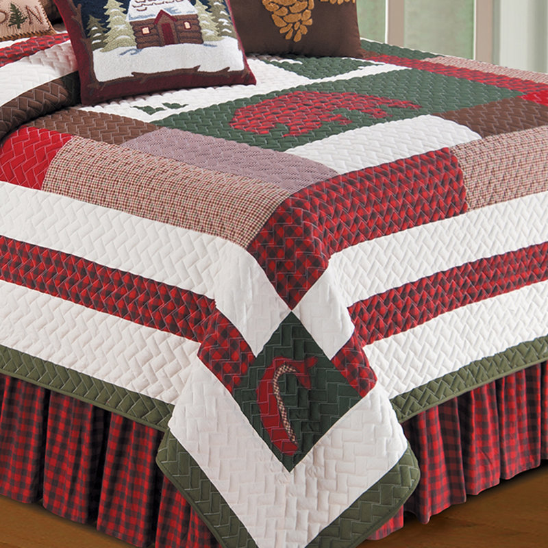 Briar Red Cotton Reversible Quilt