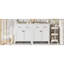 Ensemble de meuble-lavabo moderne 60 po blanc avec lavabos doubles (séparés), lavabos doubles en céramique, tablette réglable, portes à fermeture en douceur et tiroir rabattable - Solution de salle de bain moderne pour salles de bain spacieuses-226353495