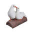 Figurine Colombes sur une bûche
