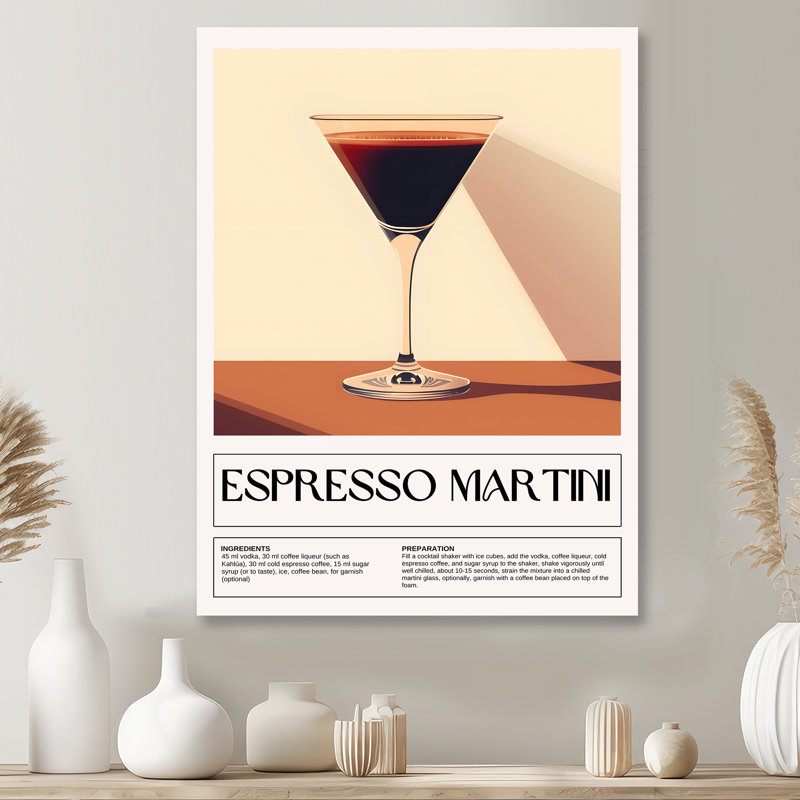«Straight Up Espresso Martini», impression d'art mural, H 32 po x l 24 po, Sans cadre