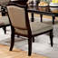 Chaise d'appoint rembourrée Anlin en brun foncé
