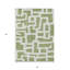 Tapis extérieur lavable abstrait vert et ivoire 3 pi x 5 pi