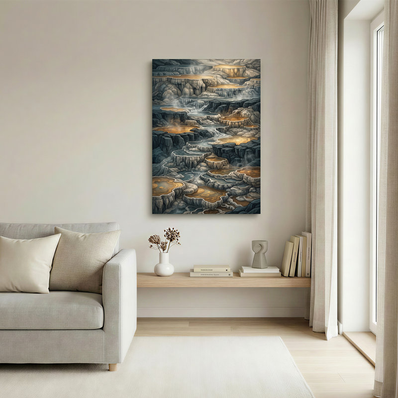 Art mural sur toile Layered Rock Terraces, H 30 po x l 20 po