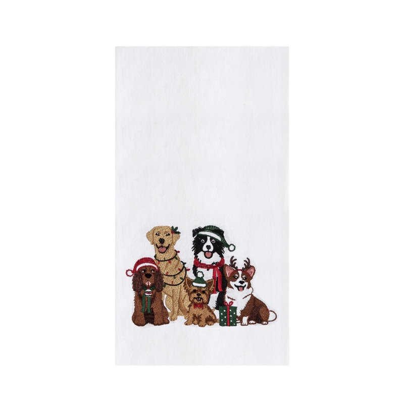 Fêtes de Noël dans une jolie serviette de Noël pour chien