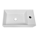 Britannia 19.5" x 10.75" Rectangular Wall Mount Basin with Right Single Hole Drill