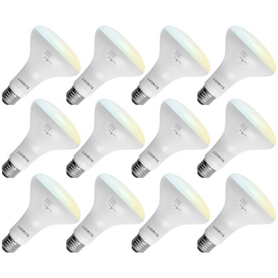 10 watts (équivalent à 65 watts), intensité variable BR30 à DEL, base CCT E26 à changement de couleur sélectionnable