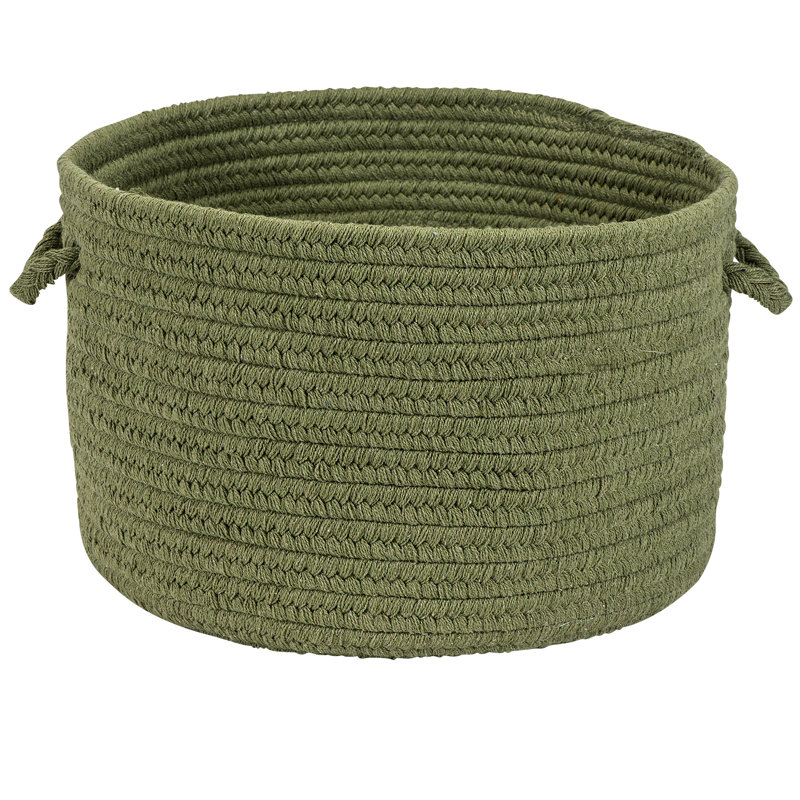 Panier en tissu uni, H 9 po x l 13 po x P 13 po, Basilic