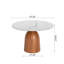 Table de salle à manger ronde moderne avec plateau en pierre frittée de qualité supérieure et pied central robuste en bois massif pour 2 à 6 personnes-1019193401-1019194406-1019110114