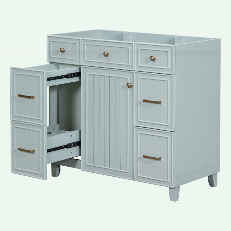 Meuble-lavabo à 4 tiroirs, Vert