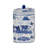 Chinoiserie Ceramic Decorative Box Jars with Lids - Rectangular Floral & Scenic Storage Accents for Shelves, Console Tables & Entryways - Set of 2, Blue & White