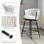 Tabouret de bar et de comptoir rembourré et pivotant-901841406