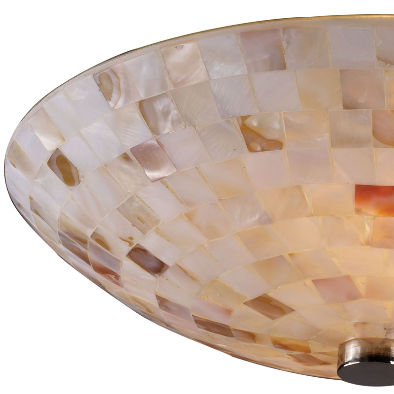Capri 12'' Wide 2-Light Semi Flush Mount - Satin Nickel