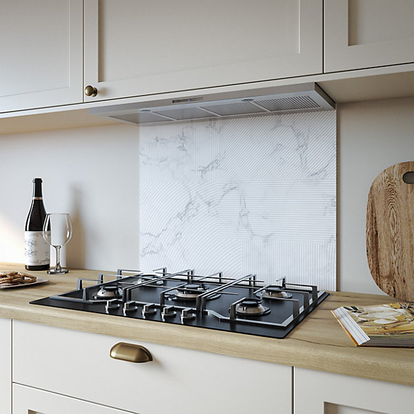 Marble Arc Aluminium Kitchen Splashback, 80 cm x 60 cm