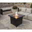Foyer de table en acier au propane / gaz naturel en acier, l 30 po x H 25 po, 50 000 BTU, thermolaqué noir
