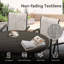 Outdoor Stacking Metal Dining Chairs Set of 2 with Textilene Fabric