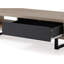 Table basse en bois de frêne brun clair Mid-Century moderne pour l'espace de vie principal, durabilité des pieds entièrement en métal, deux trous essentiels, 47,2 po de long, pièce à assembler avec style, couleur, pieds, rangement, X 19,7 po x 13,8 po
