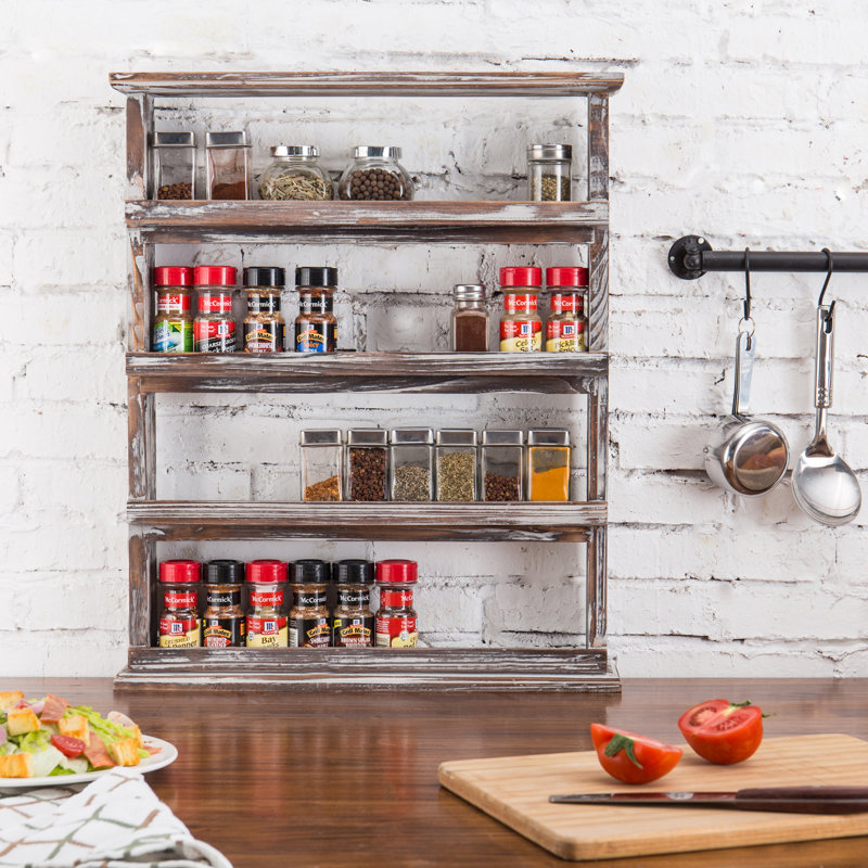 Wall Wood Spice Rack