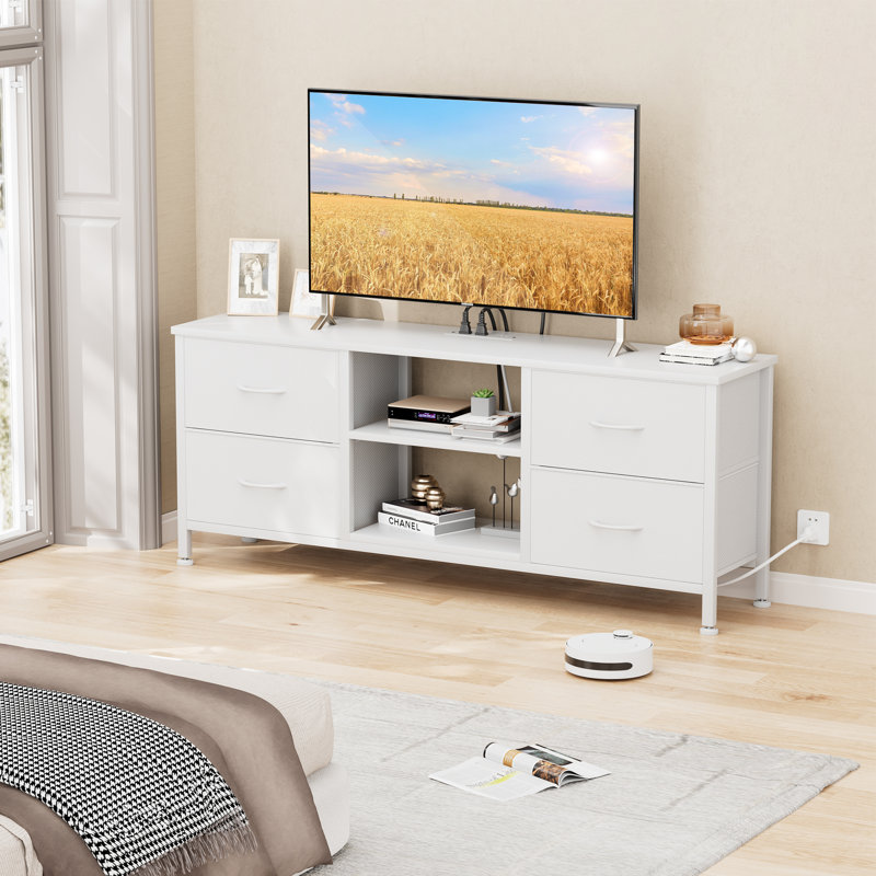 Janeesa TV Stand Dresser with Power Outlet for 50" TV