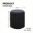 14.6''W X 17''H Round End Table And Side Table With Golden Rim,Black