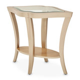 Malibu Crest Glass Top End Table
