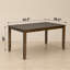 Table de salle à manger rectangulaire en bois massif avec surface spacieuse et pieds fuselés pour des espaces de vie compacts (seulement la table et non la chaise)