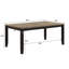 Contemporary 5pc Dining Set Rectangular Table Two- Tone Finish Wood Base Ladder Back Upholstery Chairs