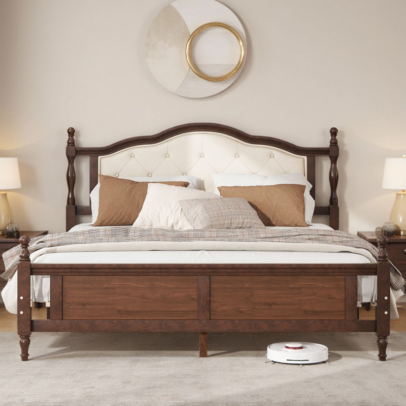 Lit tapissier de luxe classique avec rangement intelligent Classic Design