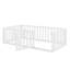 Structure de lit en bois avec clôture et porte-1199403458-1199403459