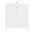 Meuble-lavabo blanc, meuble-lavabo multifonctionnel en bois massif avec tablette et plateau de rangement fonctionnel-1256393252