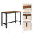 Upholstered Faux Leather Counter Stool with Iron Frame