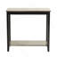 Moderne gris / noir à finition bicolore 1Pc Console sous-table avec rangement et rangement en bois d'hévéa et placage de noyer
