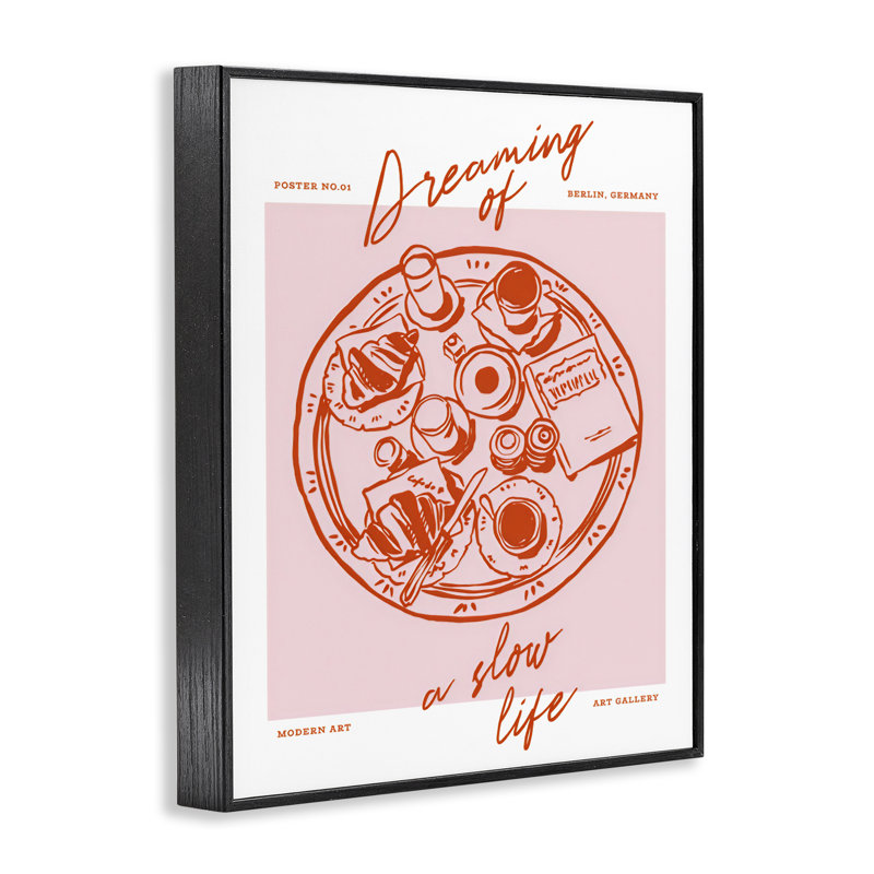 Giclée encadrée Dreaming Of A Slow Life, design par The Prints Vibe, 20 x 16, Midnight Black Giclee Framed
