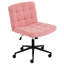 Chaise de bureau avec roulettes, chaise de bureau sans accoudoirs avec support lombaire, chaise d'ordinateur pivotante à 360 °-1763472711-1763472705