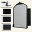Pharmacie baroque en métal 32 po x 24 po avec miroir et ornements amovibles-1610924378-1616002600