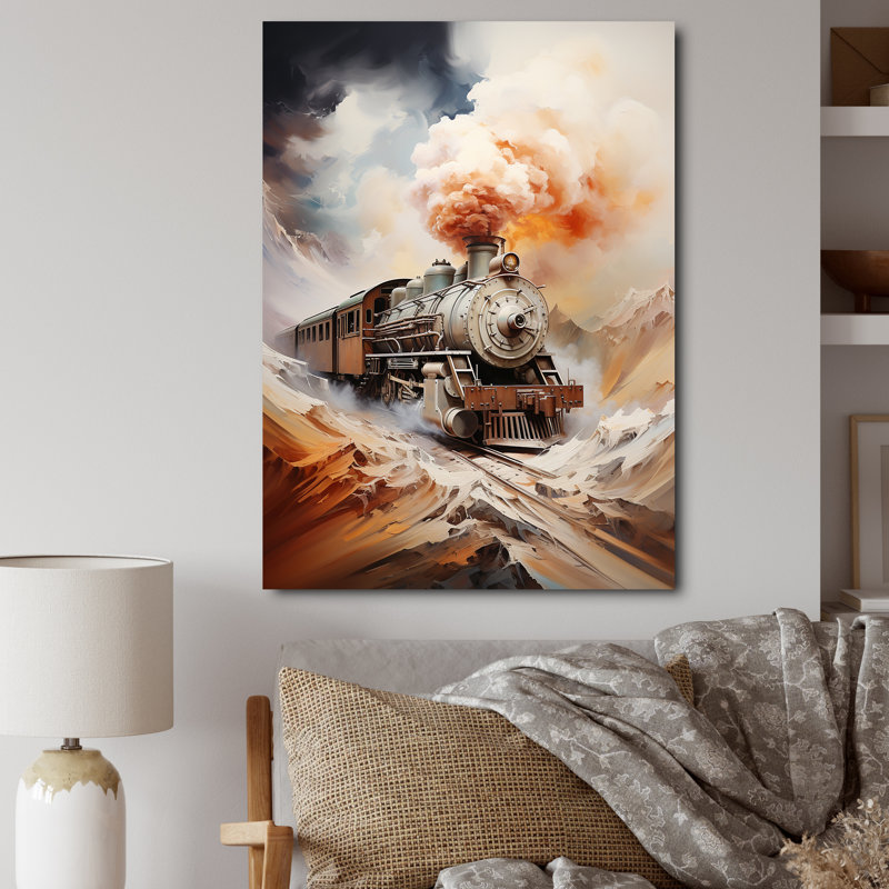 Abstract Train Elemental Express I " Abstract Train Elemental Express I ", 44" H x 34" W x 1.5" D, Wrapped Canvas