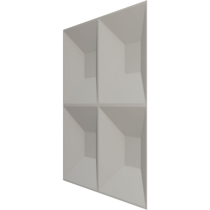 Panneau mural 3D décoratif EnduraWall 19 pi 8 po x H 19 5/8 po, acier foncé métallique (couvre 2,67 pieds carrés)
