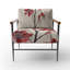 Fauteuil d'appoint rembourré Red Beige-656327856