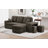 Sleeper Sectional Sofa Bed with Side Shelf and 2 Stools-2070167804