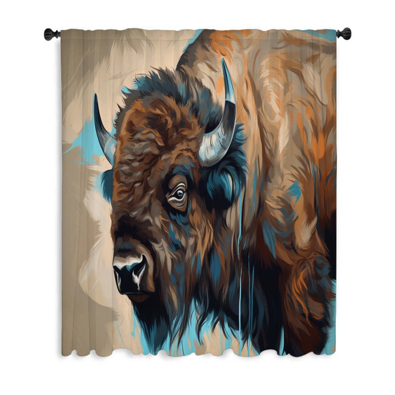 Rideaux Bison, L 53 po x L 99 po