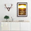 Yellow Sun over the Ocean in Abstract - Picture Frame Graphic Art Print on MDF-55759405-55759404