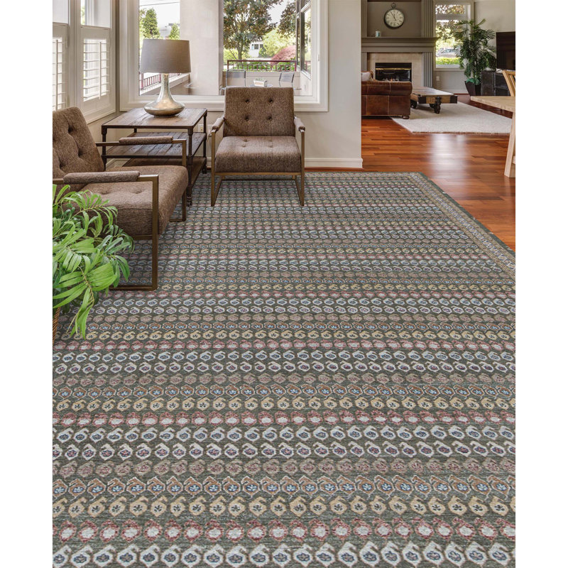 Brookhaven Geometric Area Rug in Brown