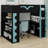 Pro Gamer Loft Bed With Desk,RGB Lights,Shelves,Pegboard & Drawer-63828671
