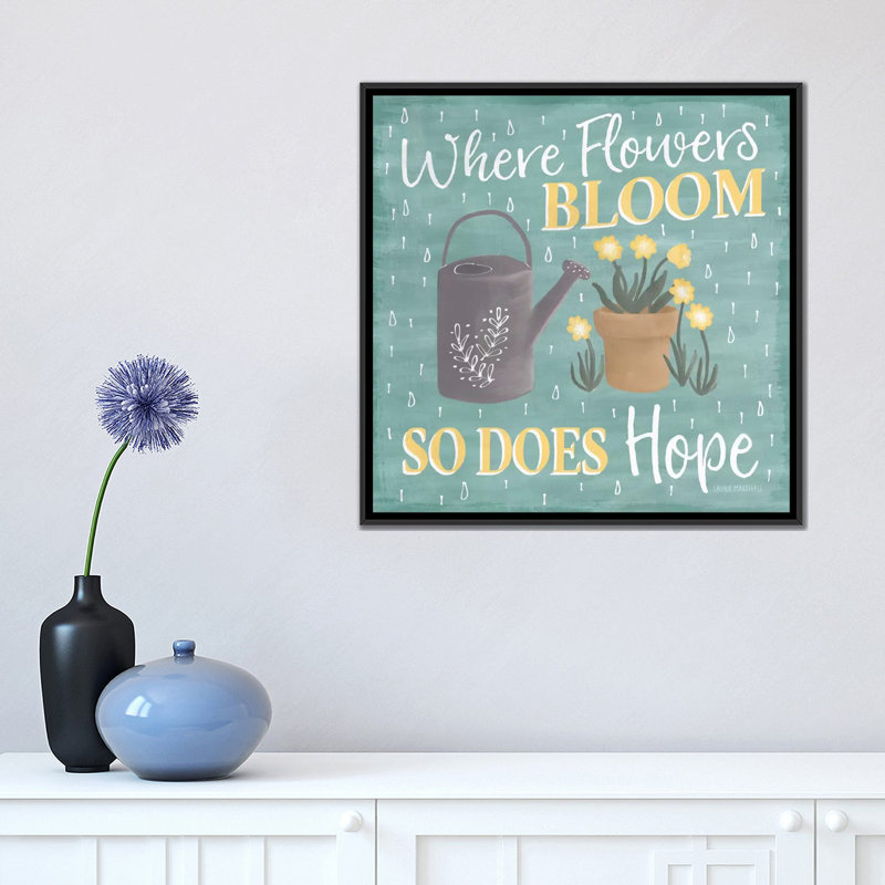 «Smitten with Spring VI», reproduction d'impression sur toile tendue, H 18 po x l 18 po x P 1,5 po, Toile avec cadre noir