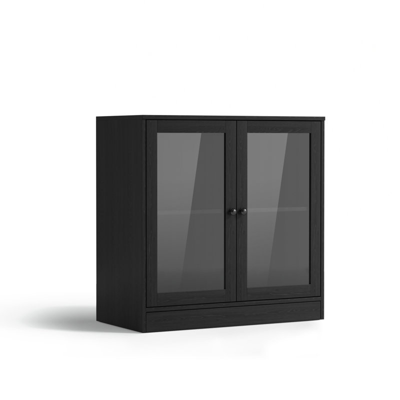  Buffet décoratif 2 portes H 32 po Marta, Black