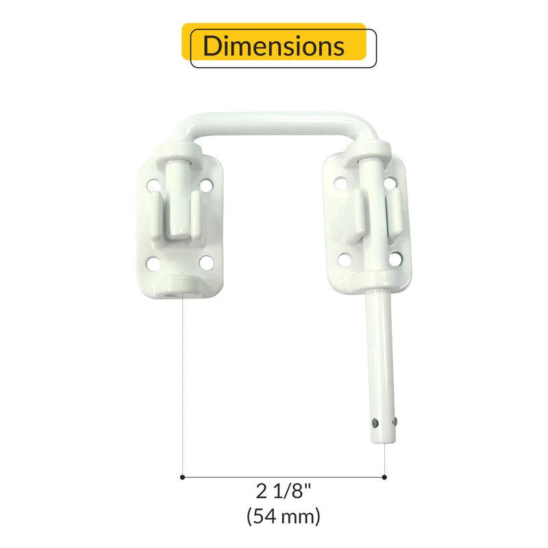 Brixwell 16-187w Security Latch White Finish, White