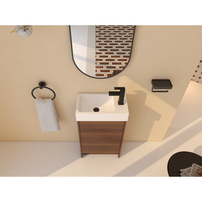 Ensemble de meuble-lavabo simple 18 po avec plateau Yesena