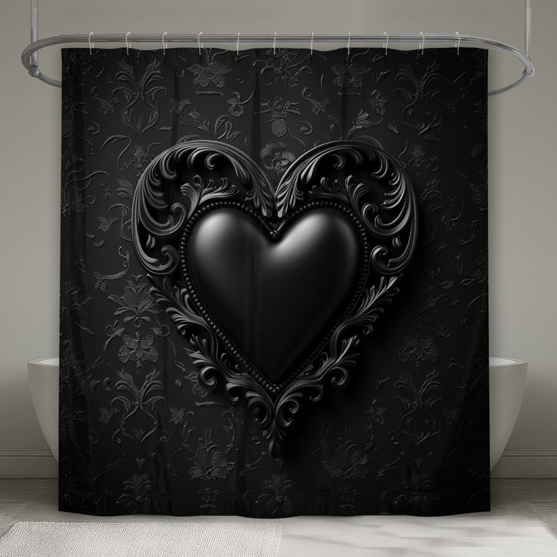 Rideau de douche Heart - Decor, L 70 po x H 73 po
