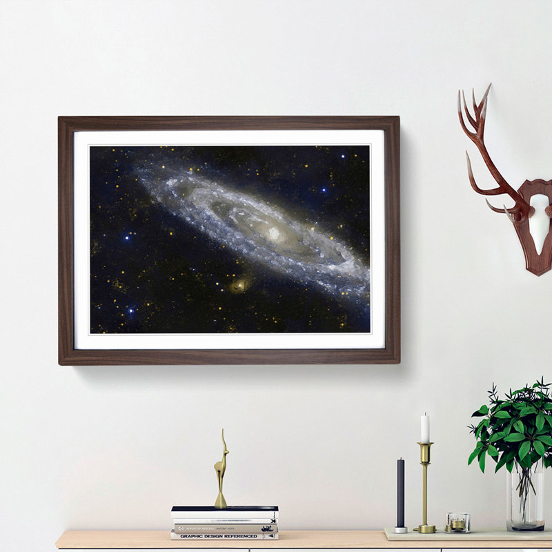 Out of Space Vol.6 in Abstract - Picture Frame Graphic Art Print, 62cm H x 87cm W x 2cm D, Walnut Framed